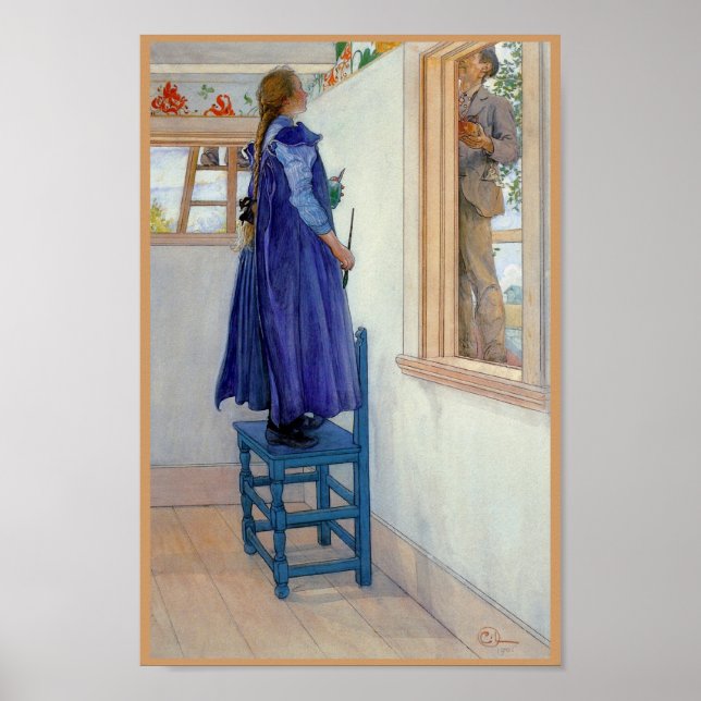 Pôster Suzanne Decorative Painting on Wall (Frente)