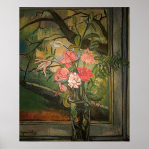 Poster Suzanne Valadon Flores em Frente a uma Janela