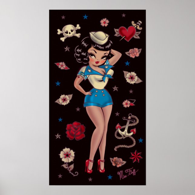 Pôster Suzy Sailor Pin Up (Frente)