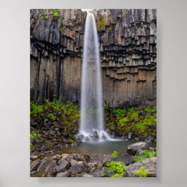 Poster Svartifoss waterfall