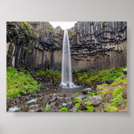 Poster Svartifoss waterfall