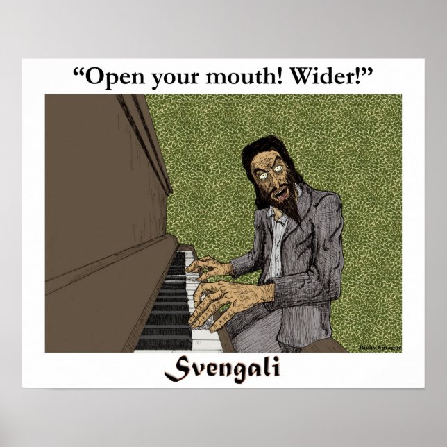 Poster Svengali ao piano (Frente)