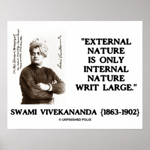 Pôster Swami Vivekananda Natureza Externa Natureza Intern