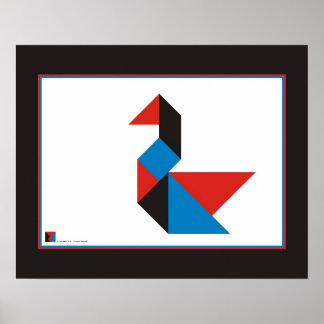 PÔSTER SWAN - CONTEMPORARY ABSTRATO ART - DA0501AC