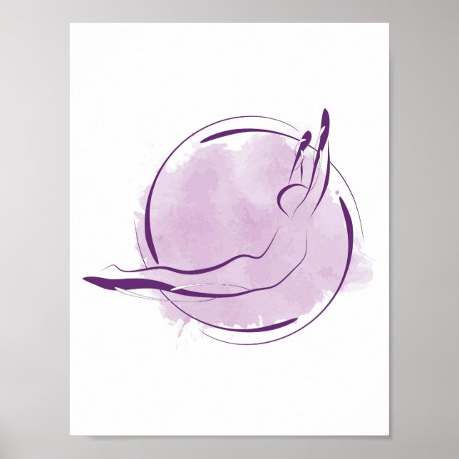 Pôster Swan Dive Pilates Pose Minimal Pilates Pose (Frente)