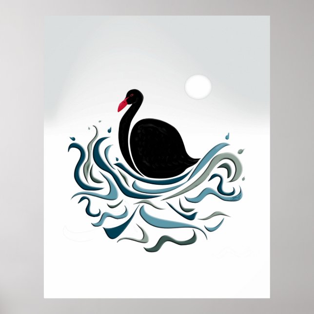 Poster Swan Negro (Frente)