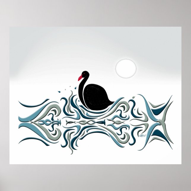 Pôster Swan Negro (Frente)