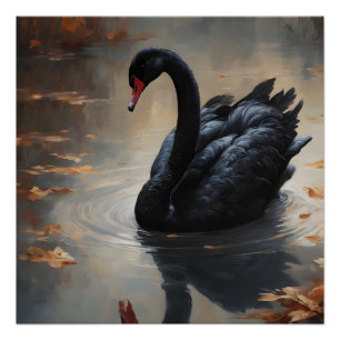 Pôster Swan preto n.o 8