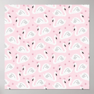 Poster Swan Princess Scrapbook Paper 12"x12"
