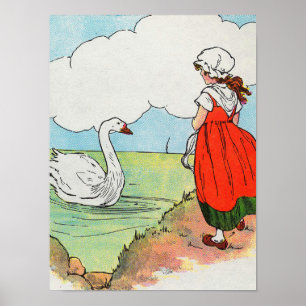 Poster Swan, Swan Sobre o Mar Mãe Ganha Rhyme
