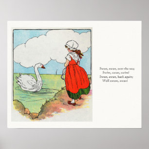 Poster Swan, Swan Sobre o Mar Mãe Ganha Rhyme