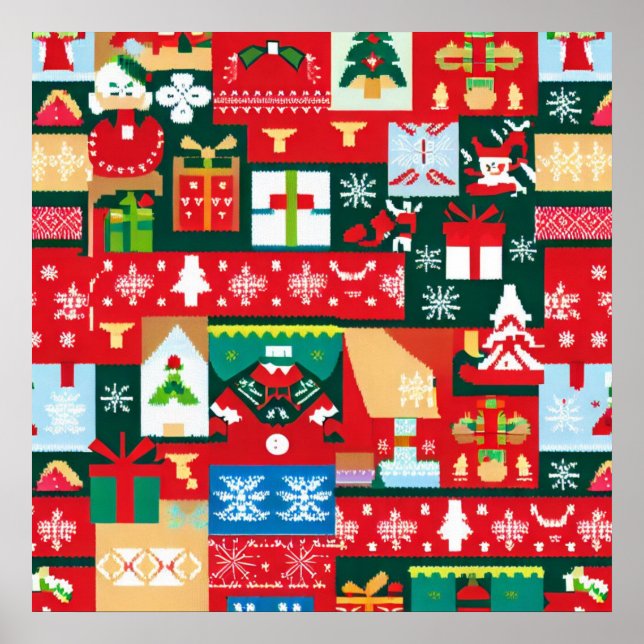 Poster Sweater Feio Natal 1 (Frente)