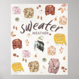 Poster Sweather Weather Fall Autumn Cozy