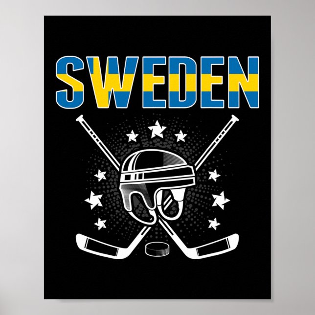 Poster Sweden Ice Hockey Lovers Jersey - Swedish Hockey T (Frente)