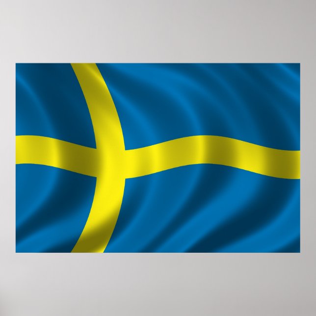 Poster Swedish Flag (Frente)