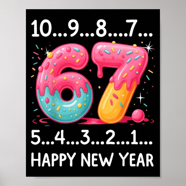 Poster Sweet 67 New Year Countdown 2026 Funny Happy New Y (Frente)