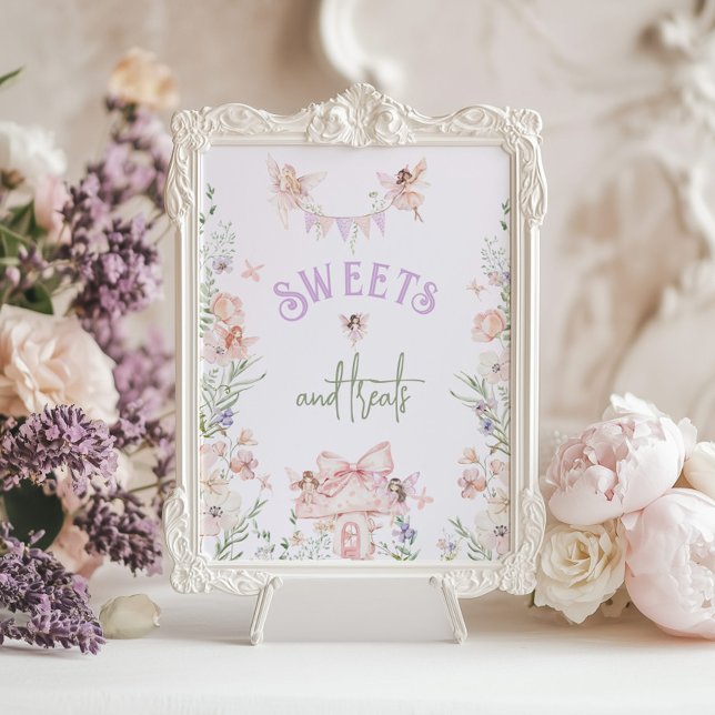 Poster Sweet and Treats Fairy Birthday Lilac Wildflower (Criador carregado)
