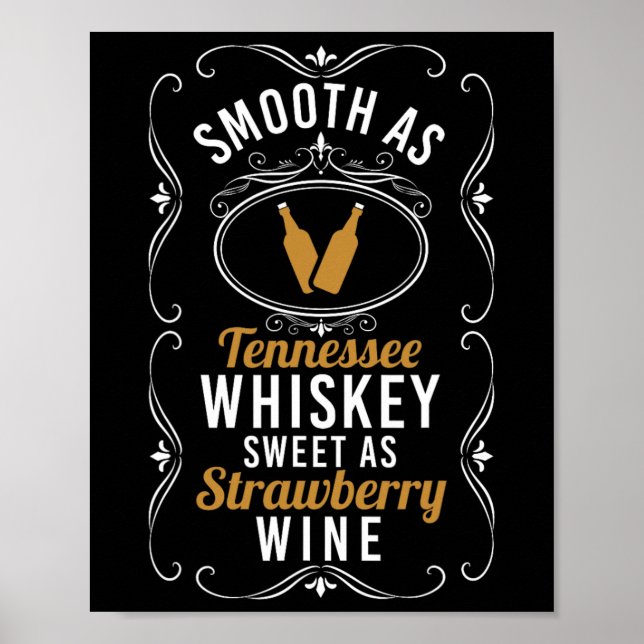 Poster Sweet As Strawberry Wine Tennessee Pride Bebendo (Frente)