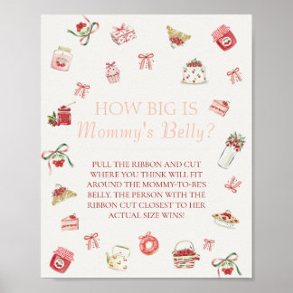 Poster Sweet Cherry Dessert How Big Mommys Belly 