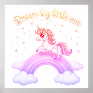 Poster Sweet Kawaii Unicorn Dreams, Nursery