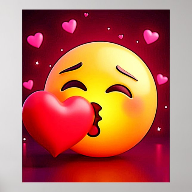 Poster Sweet Kiss Heart Emoji (Frente)
