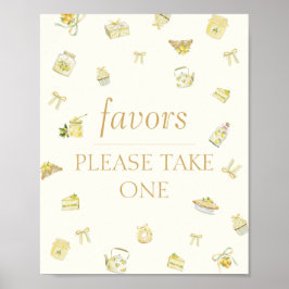 Poster Sweet Little Lemon Baby Shower Favors
