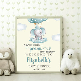 Poster  Sweet Little Peanut is on the way Baby shower