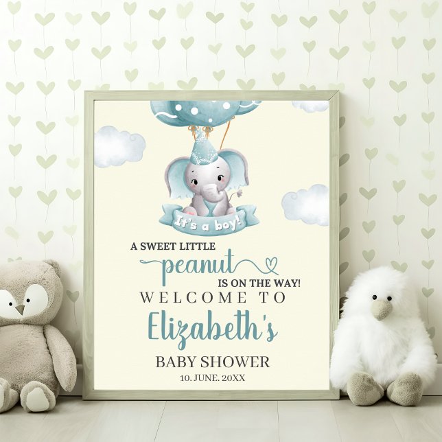 Poster  Sweet Little Peanut is on the way Baby shower (Criador carregado)