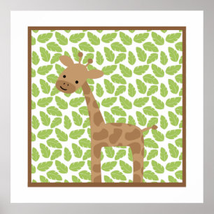 Poster Sweet Safari Little Giraffe Nursery Art
