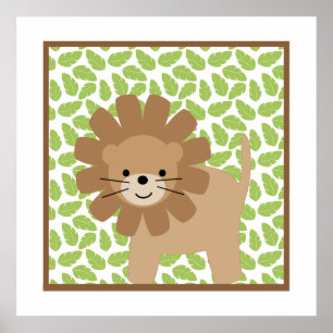 Pôster Sweet Safari Little Lion Nursery Art