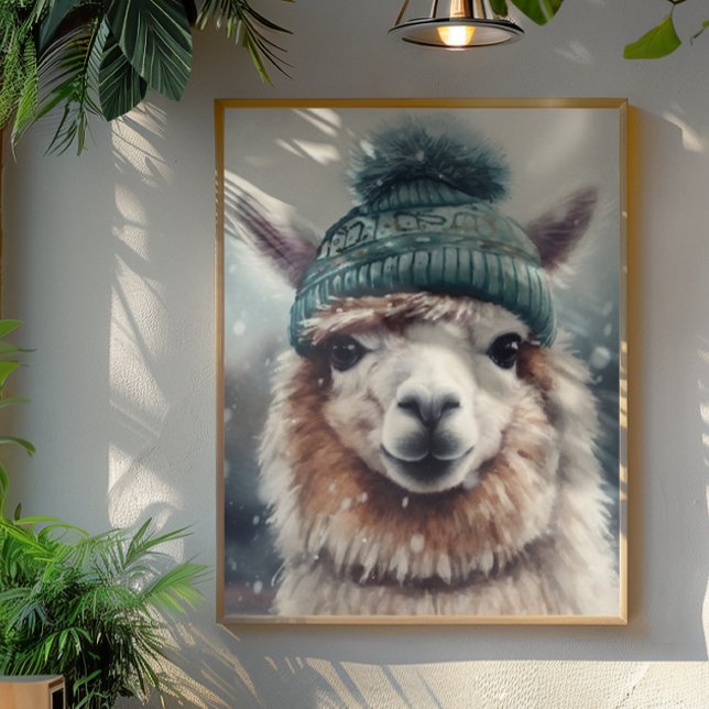 Poster Sweet Winter Alpaca, personalizado (Criador carregado)