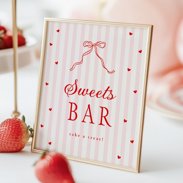 Poster Sweetheart Baby Shower Sweets Sign (Criador carregado)