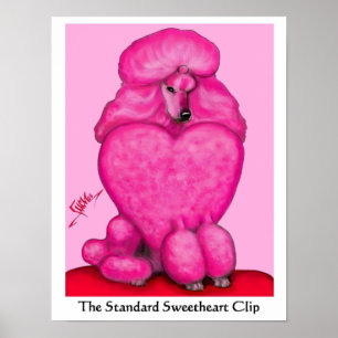 Pôster Sweetheart Poodle Canvas Print