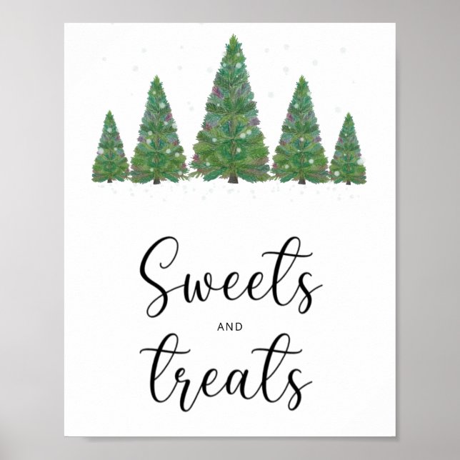 Poster Sweets and Treats (doces e tratamentos verdes) de  (Frente)
