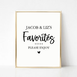 Poster Sweets e Tratamentos Favoritos Favorecer Sinal de 