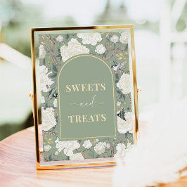 Poster Sweets & Treats Sage Green Chinoiserie Bridal Sina