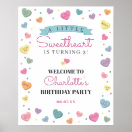Poster Swetheart Candy Birthday - Sinal de Boas-vindas