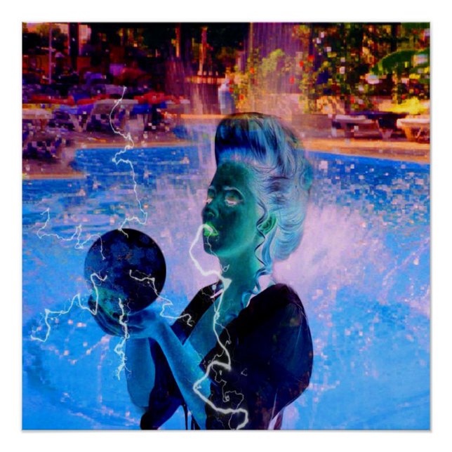 Pôster Swimmer elétrico (Frente)