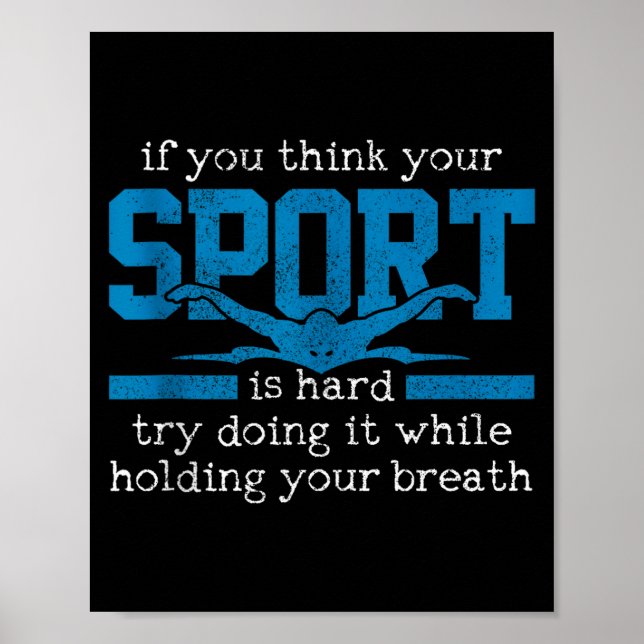 Poster Swimmer Gift Funny Swimming Srts Quote Tank Top  (Frente)