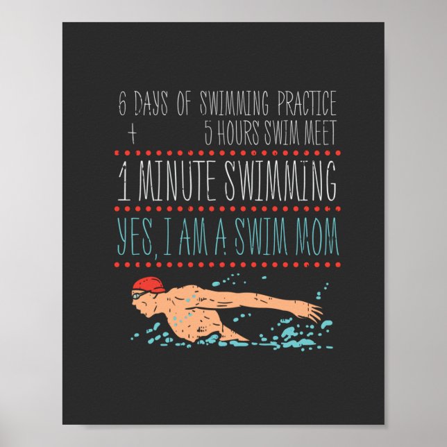 Poster Swimmg Mãe (Frente)
