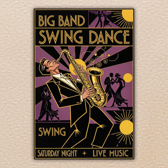 Poster Swing Dance Vintage 1940s (Criador carregado)