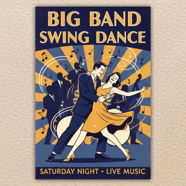 Poster Swing Dance Vintage 1940s (Criador carregado)