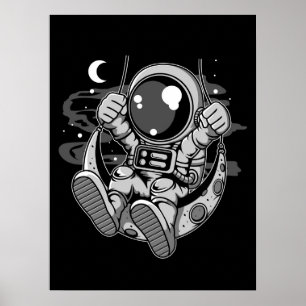 Poster Swing em Lua Astronauta