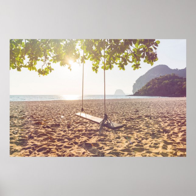 Poster Swing on the Beach no Sunset (Frente)