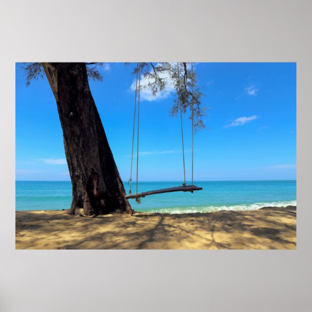 Poster Swings e Árvore na areia (Frente)