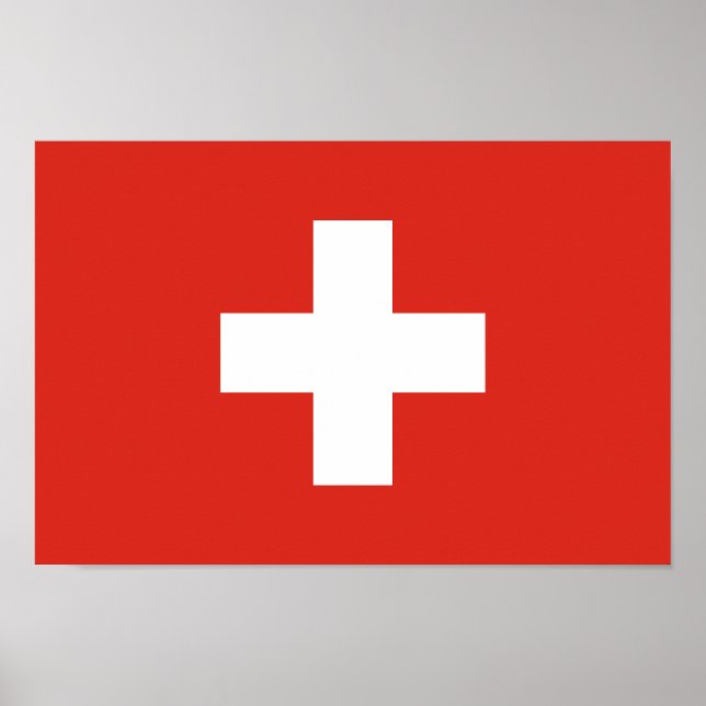 Poster Switzerland Flag (Frente)