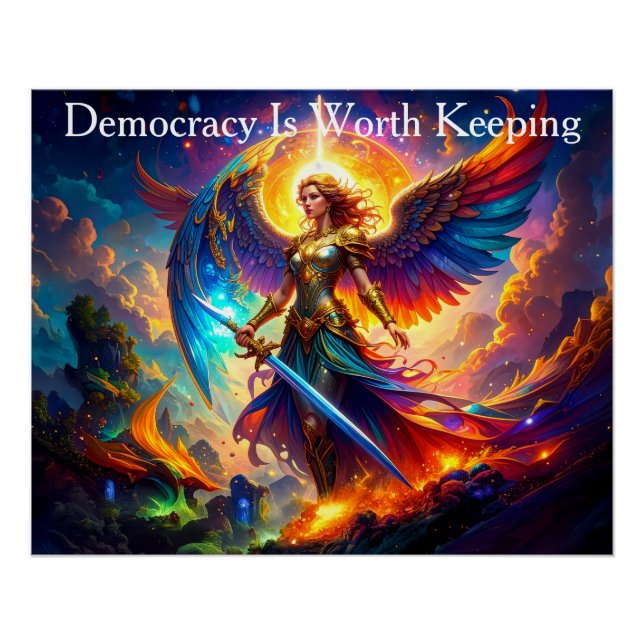 Pôster Sword of Liberty Democracy Is Worth Keeping (Frente)