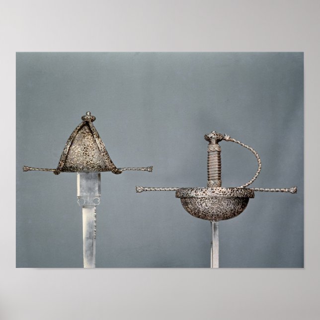 Poster Swords: cup-hilted rapier of chiselled steel (Frente)