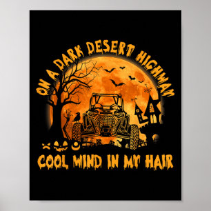 Poster Sxs Utv Dark Desert Highway Legal Mente Halloween 