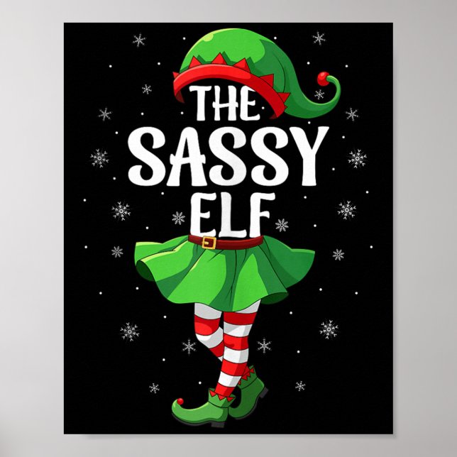 Poster Sy Elf Christmas Girls Women Elf Squad Xmas Family (Frente)
